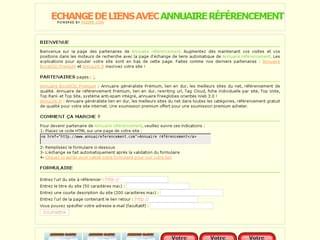Echange de liens Annuaire r�f�rencement